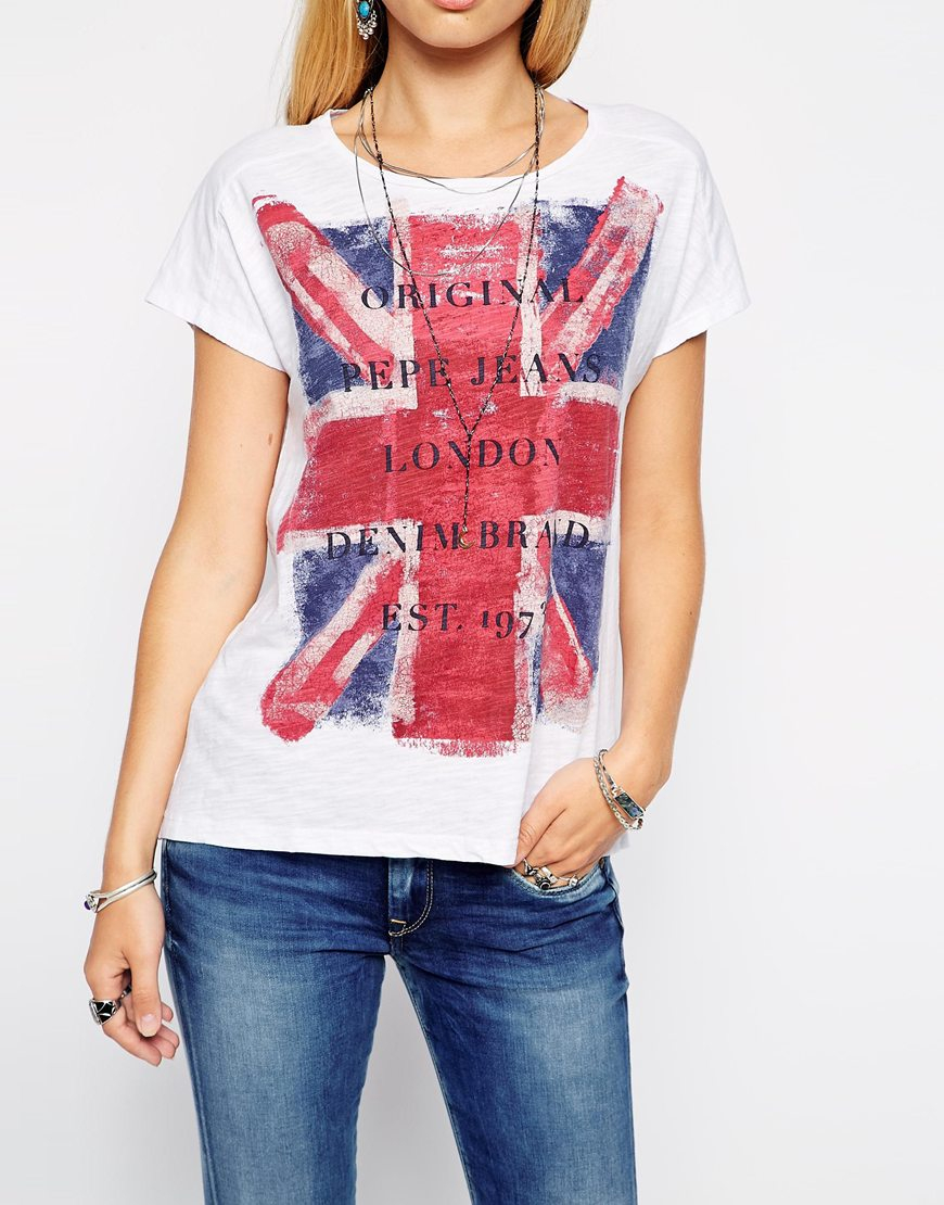 Pepe Jeans Jack T Shirt in Pink | Lyst