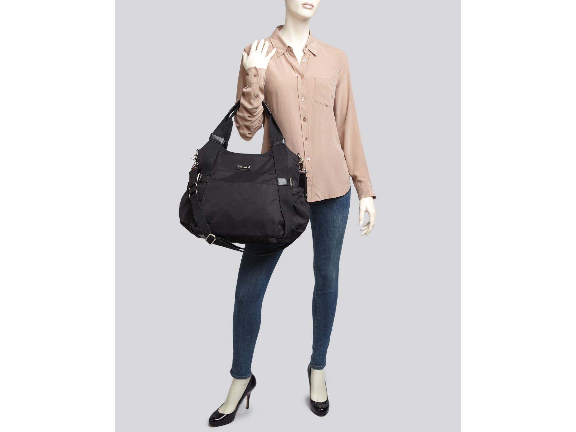 Lyst Storksak Tania Bee Diaper Bag In Black Gallery