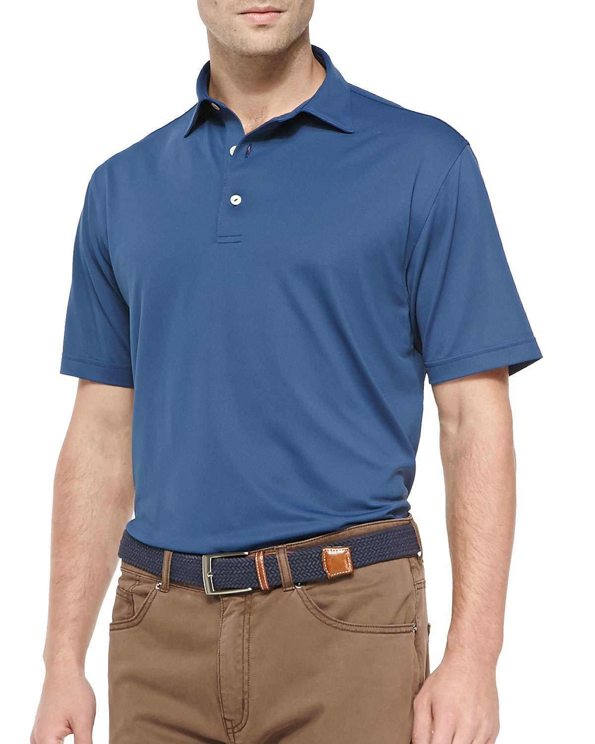 Peter millar Basic Cotton Polo Shirt in Blue for Men | Lyst
