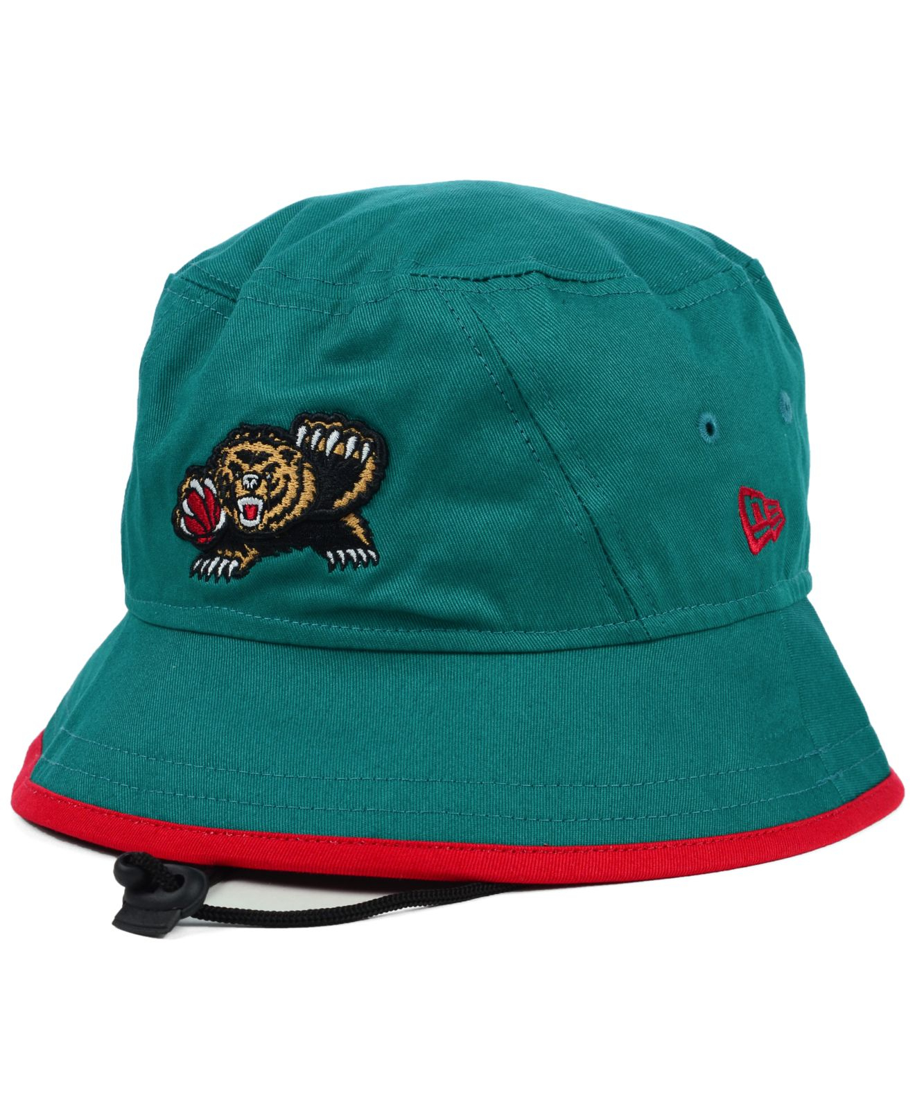 KTZ Vancouver Grizzlies Hardwood Classics Basic Tipped Bucket Hat in