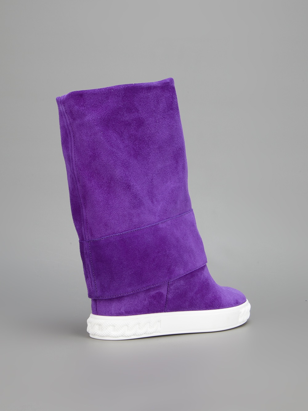 purple wedge boots