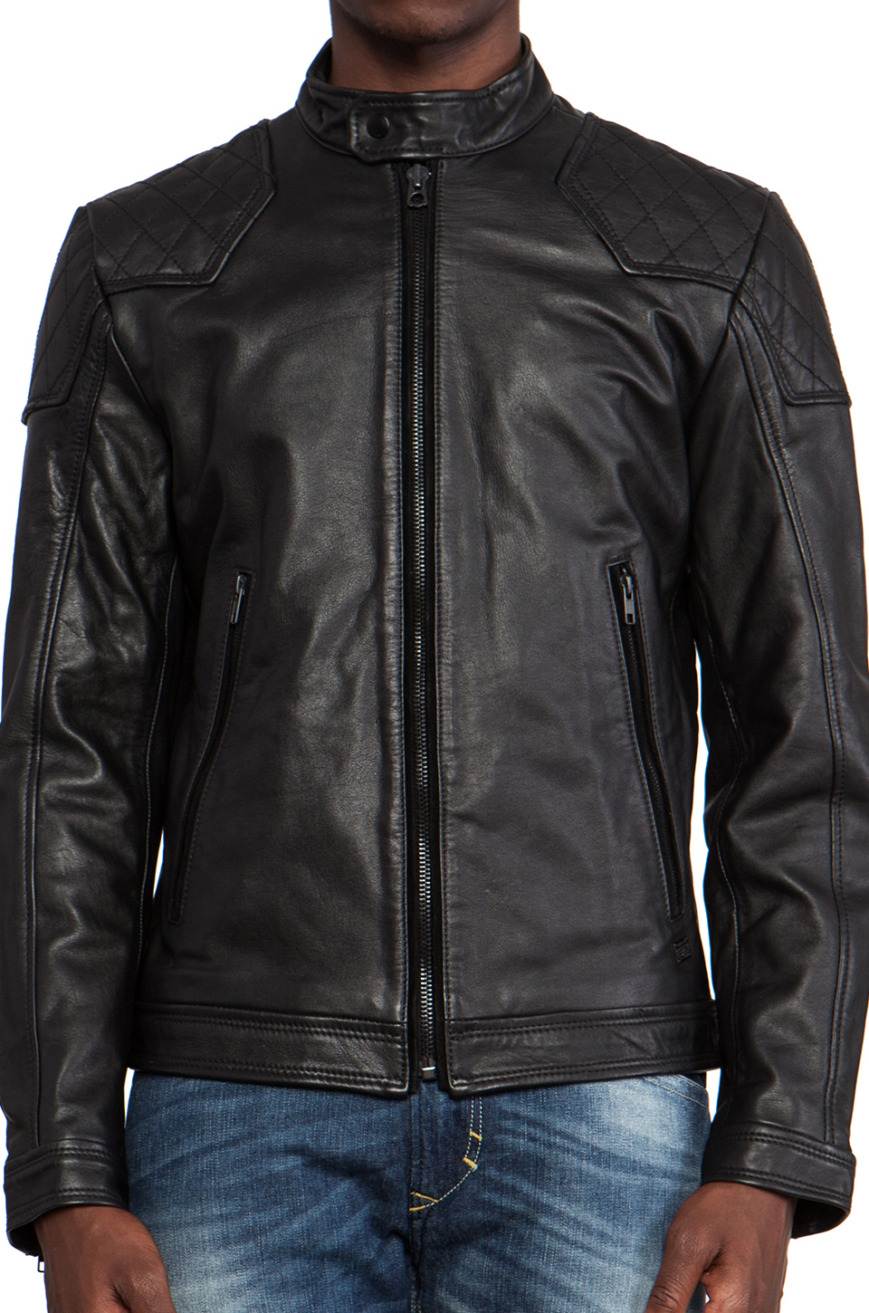 Lyst - Diesel Laleta Leather Jacket in Black for Men