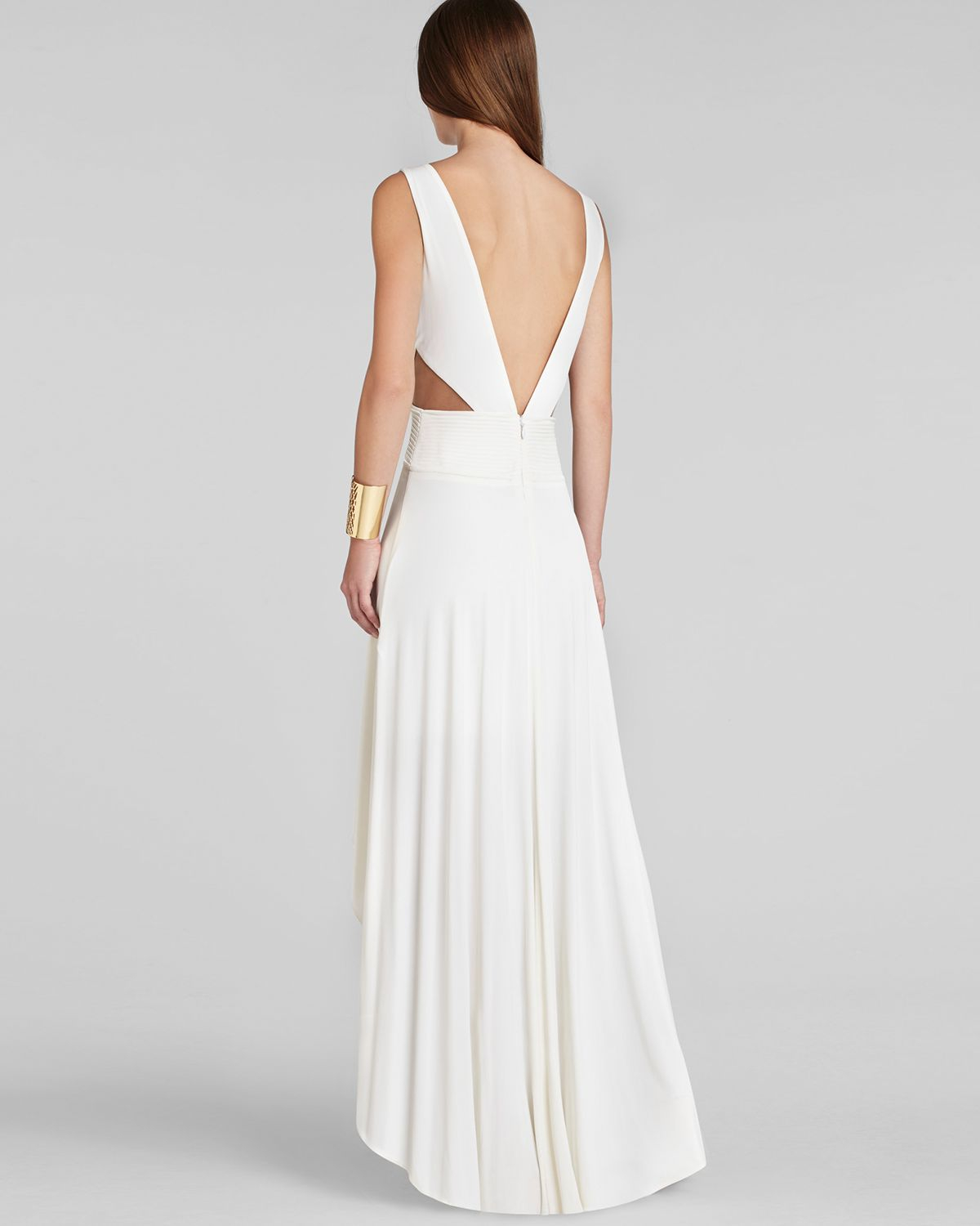 bcbg cut out gown