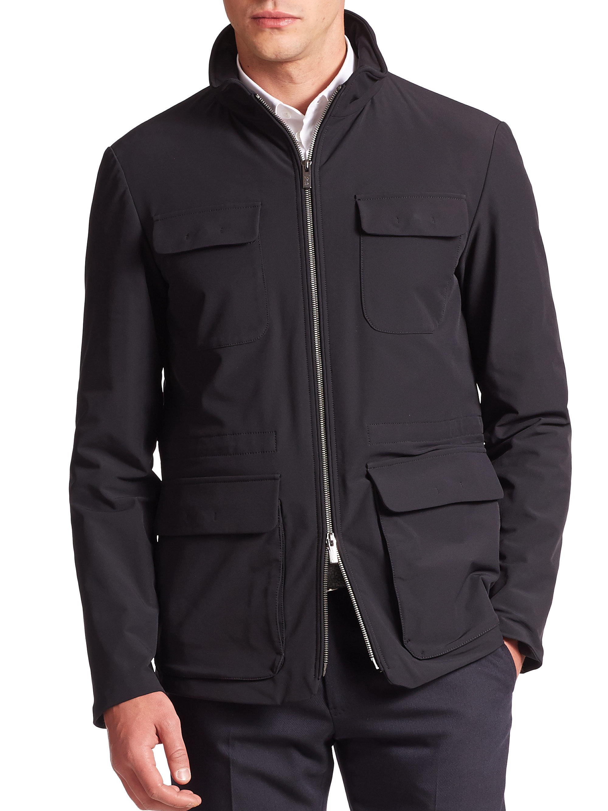 armani black and white jacket