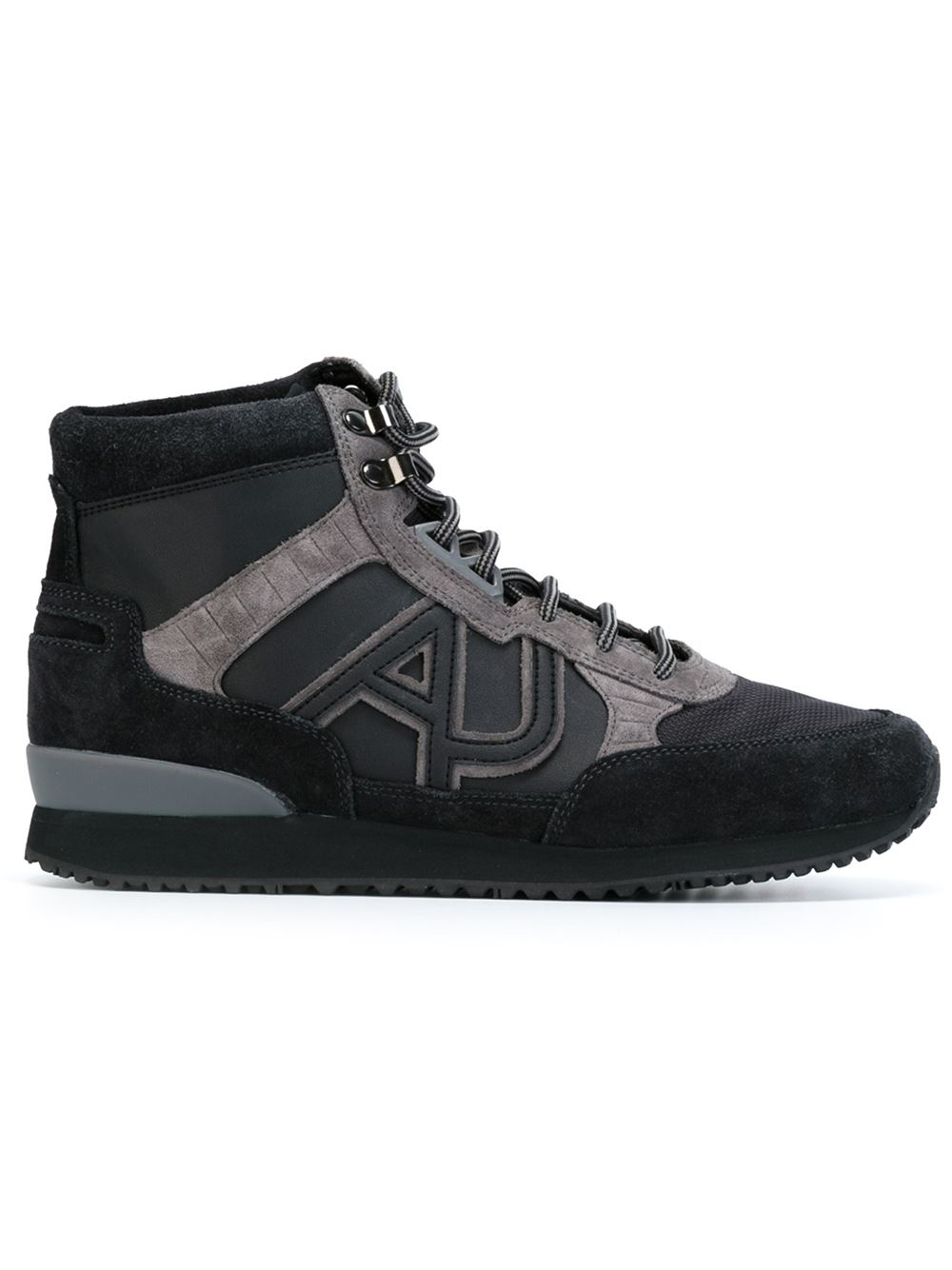 Armani Jeans High Top Sneaker With Logo 