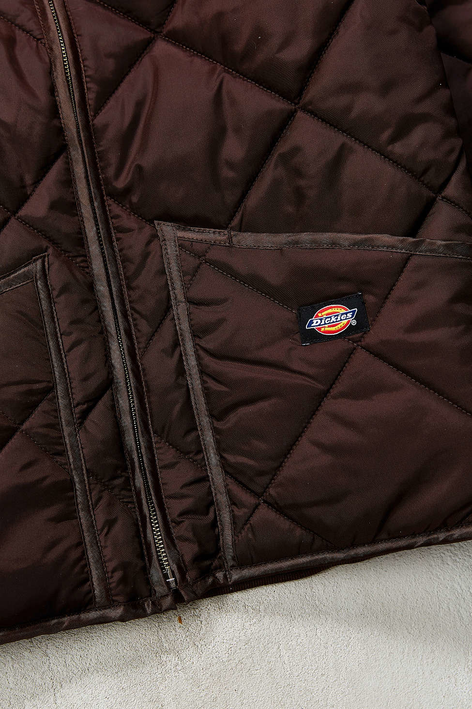 Dickies Diamond Quilted Jacket in Brown for Men | Lyst