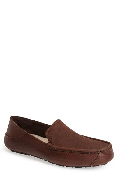 Lyst - Ugg Ugg 'hunley' Leather Moccasin Loafer in Brown for Men