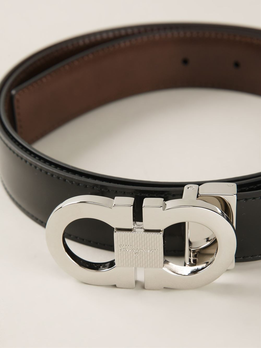 Ferragamo Gancini Buckle Belt in Black for Men - Lyst Ferragamo Gancini Buckle Belt in Black for Men - Lyst