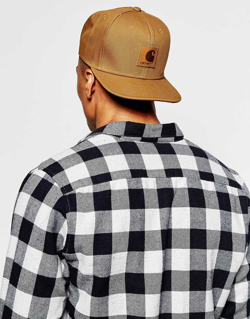 Carhartt WIP Cotton Logo Starter Snapback Cap in Brown for Men | Lyst