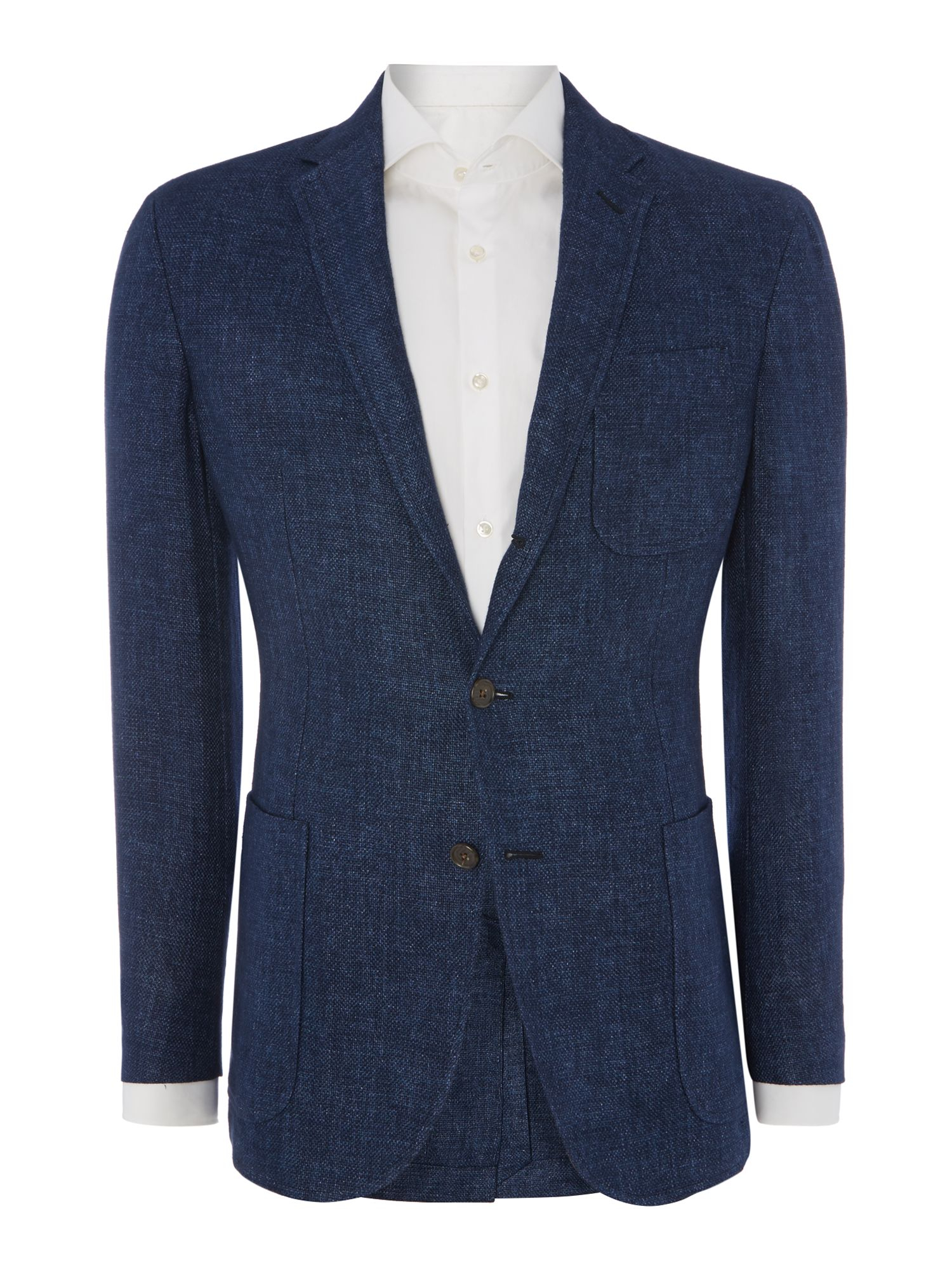 Polo Ralph Solid Washed Linen Jacket In Blue For polo ralph solid washed linen jacket in blue for