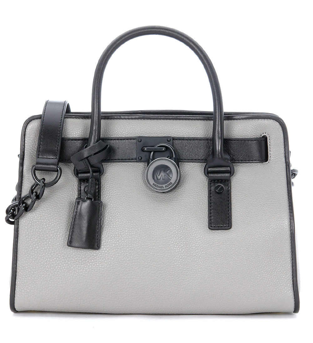 michael kors grey white and black bag