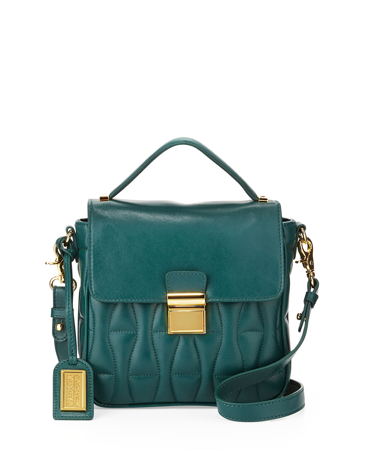 Badgley mischka Blake Hourglassquilted Crossbody Bag Forest in Green Lyst