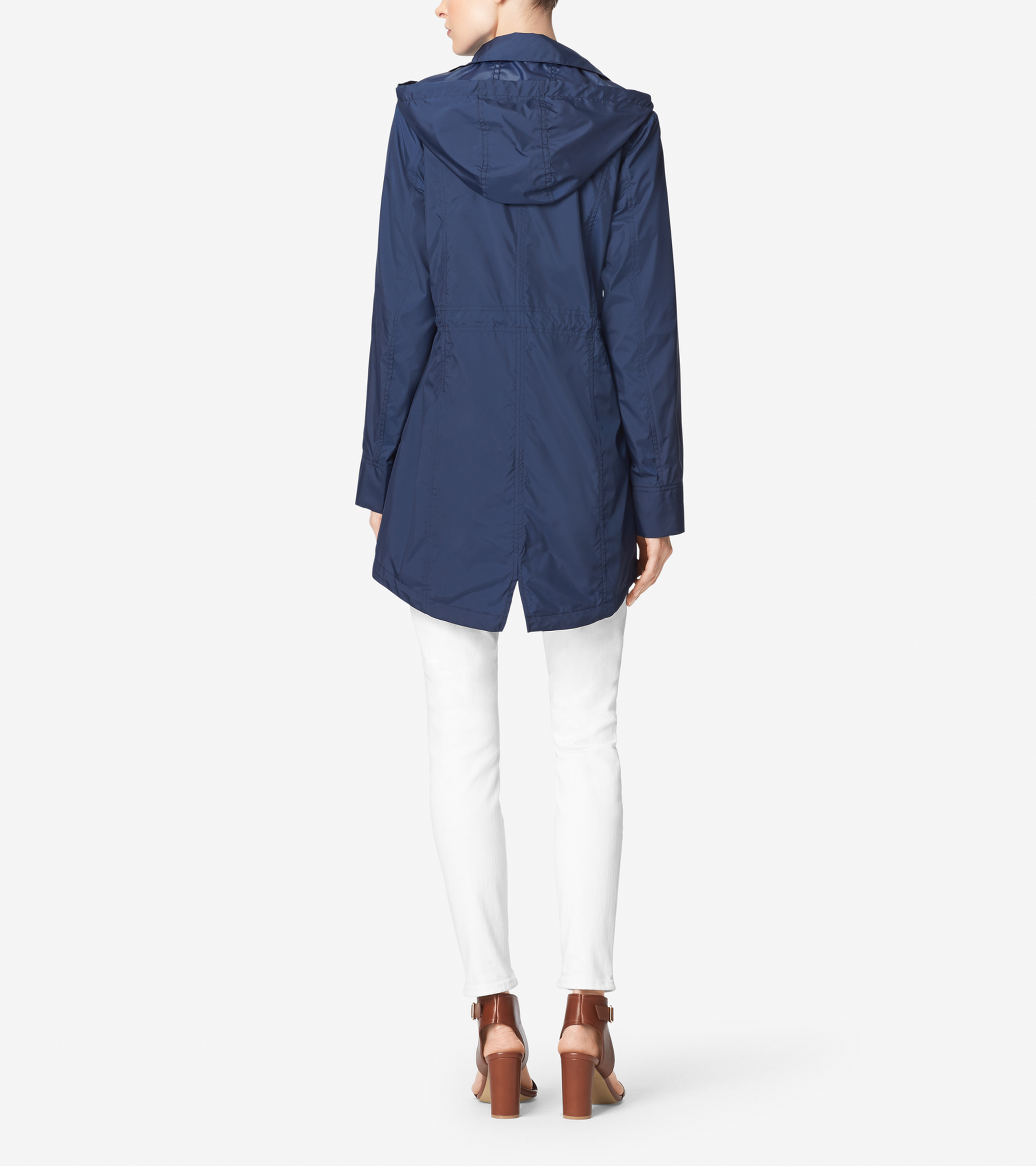 Cole haan Packable Rainwear Single Breasted Rain Jacket in Blue (Ink ...
