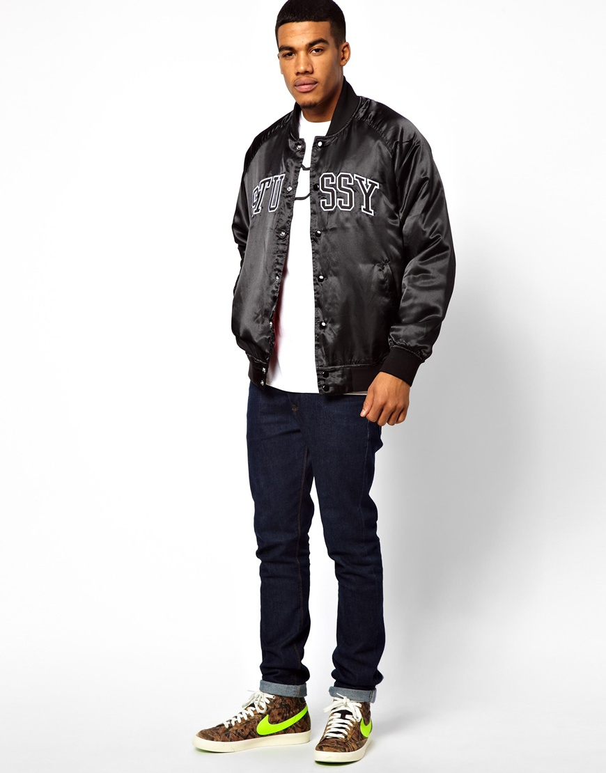 Stussy flight satin bomber jacket new arrivals