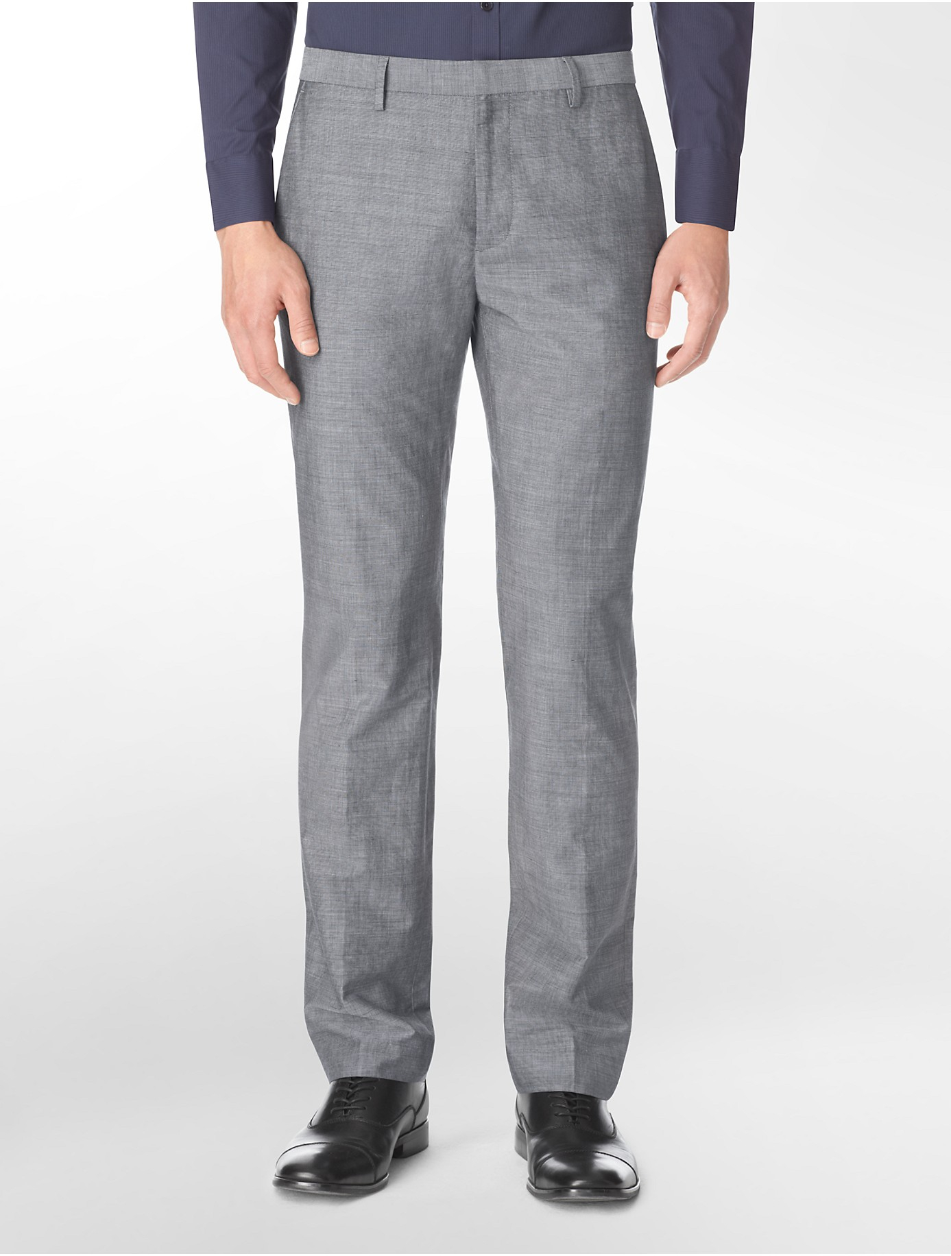 Calvin klein White Label Straight Fit Pinstripe Dress Pants in Gray for Men (DARK CLIFF HTR) | Lyst