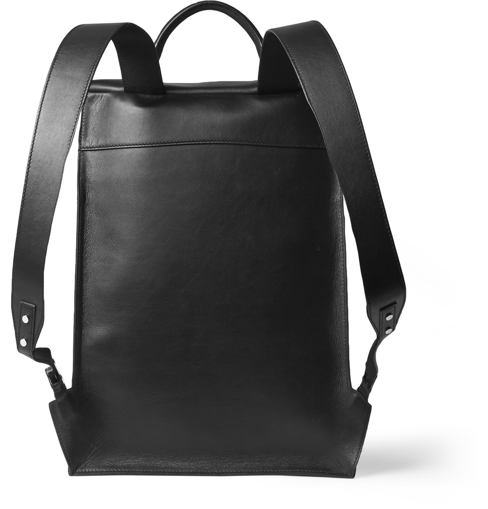 balenciaga black leather backpack