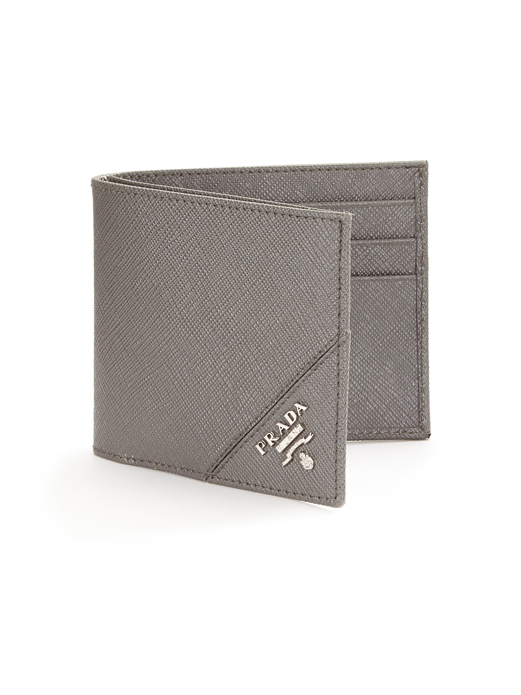 Prada Orizzontale Wallet in Gray for Men (grey) | Lyst  