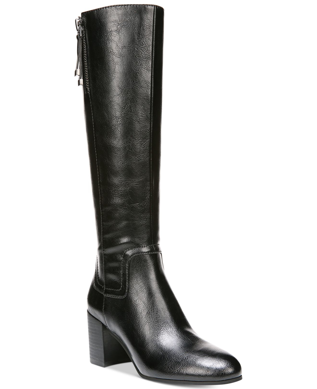 franco sarto black leather boots