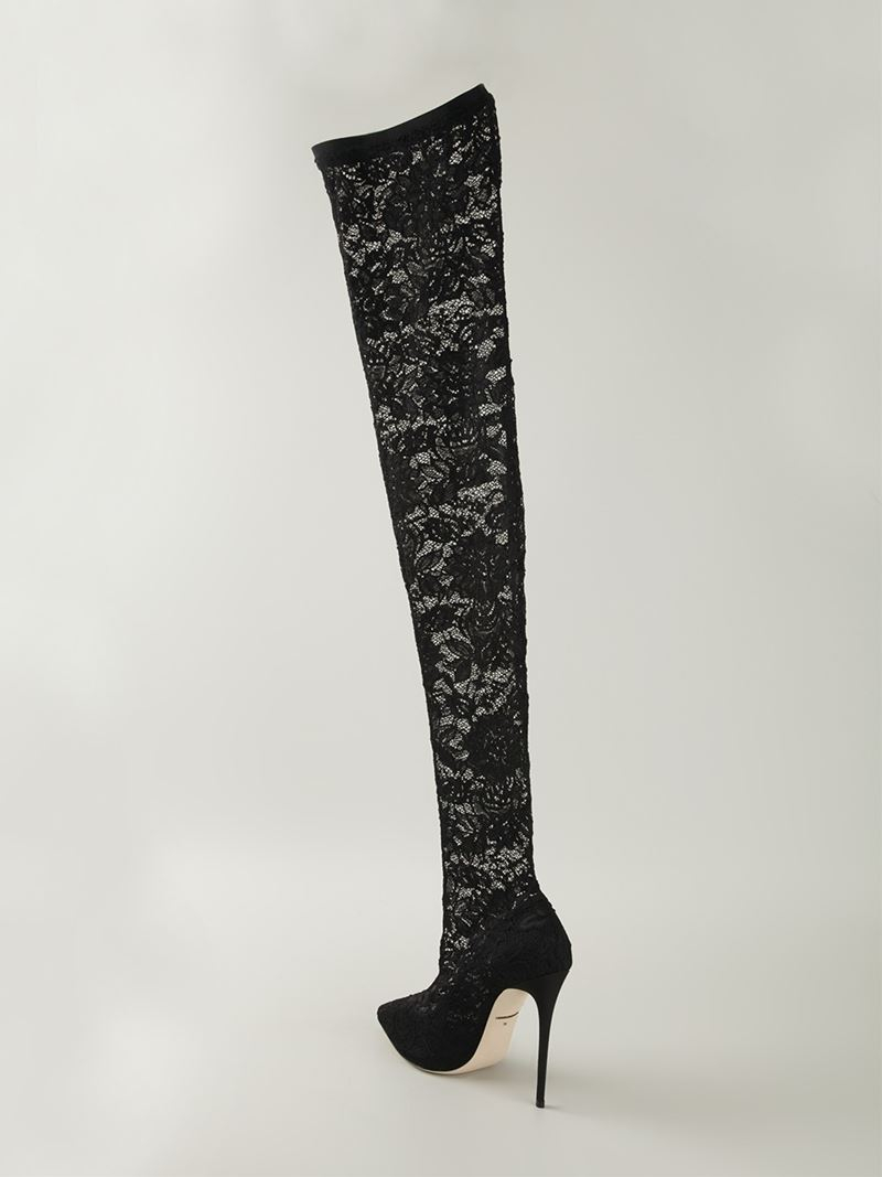 dolce gabbana lace boots