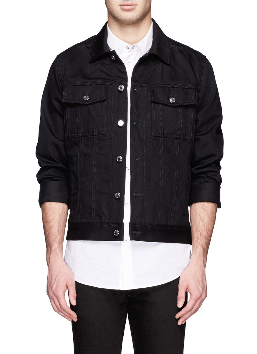 Givenchy Embossed Star Back Denim Jacket in Black for Men - Lyst