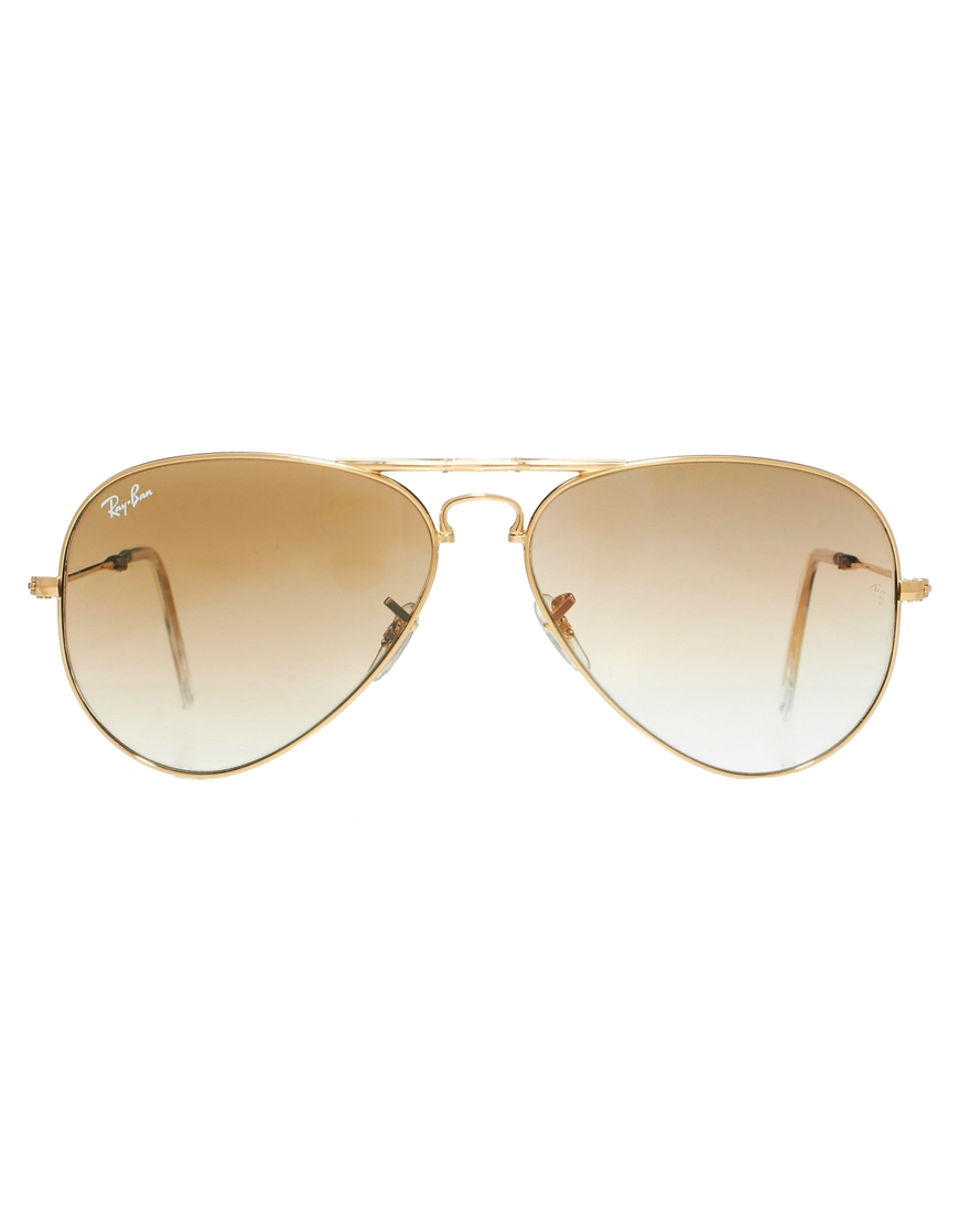 Ray-Ban Folding Aviator Sunglasses in Gold (Metallic) for Men - Lyst
