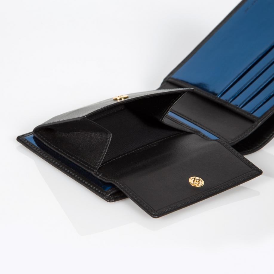 Paul Smith Men's Metallic Blue Interior Leather Billfold And Coin Wallet  for Men - Lyst