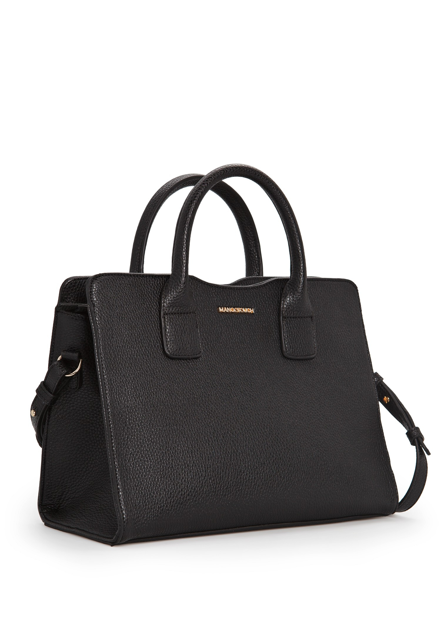 mango pebbled effect shopper bolsa