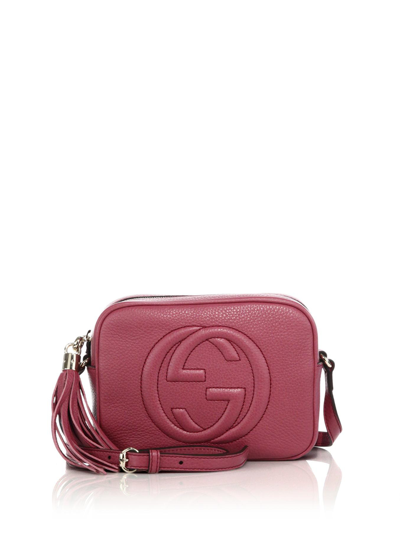 Gucci Soho Leather Disco Bag in Pink - Lyst