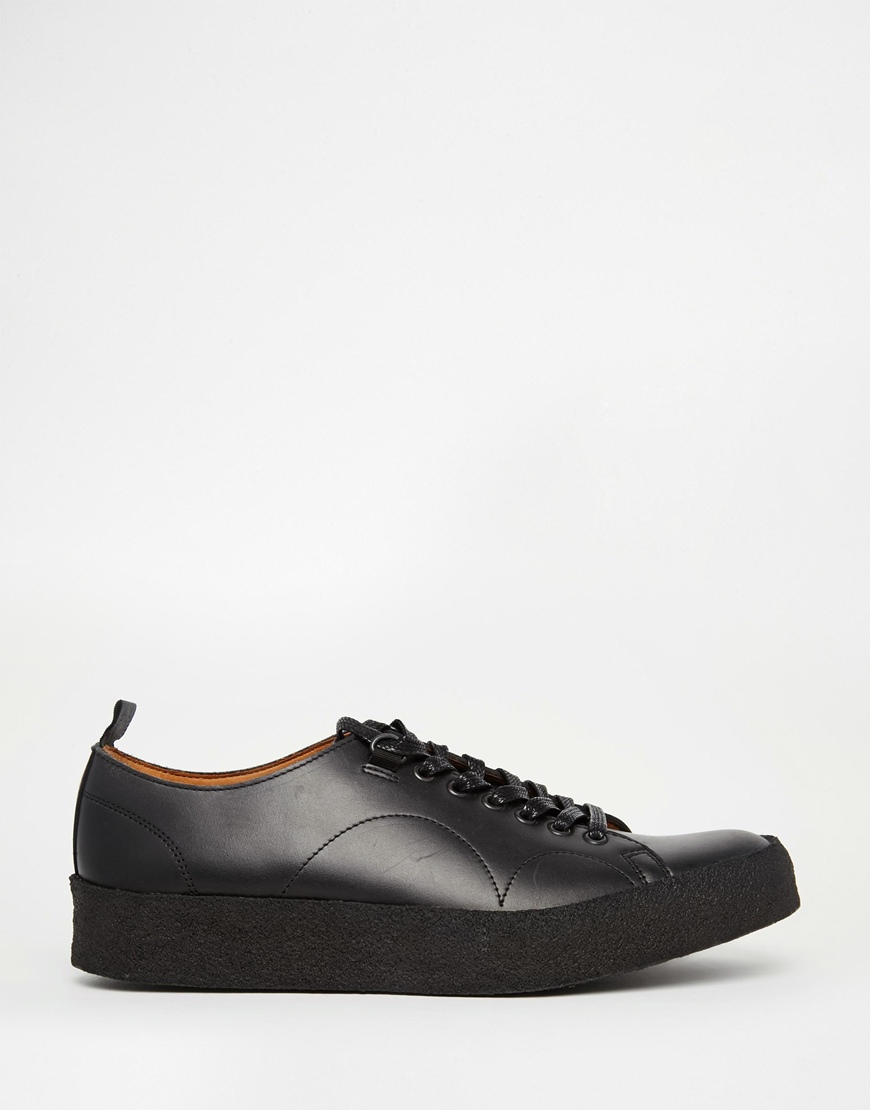 Fred Perry X George Cox Leather Sneakers - Black for Men | Lyst