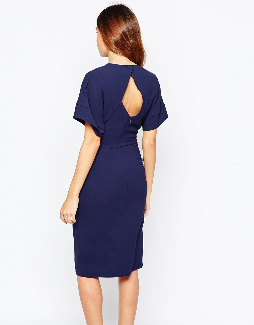 warehouse seersucker knot front dress