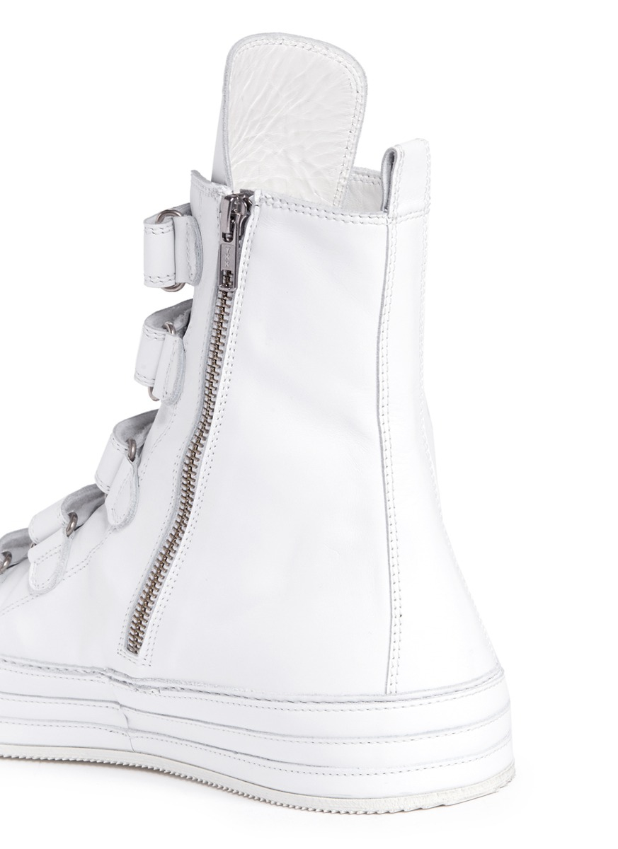 white shoes with velcro straps