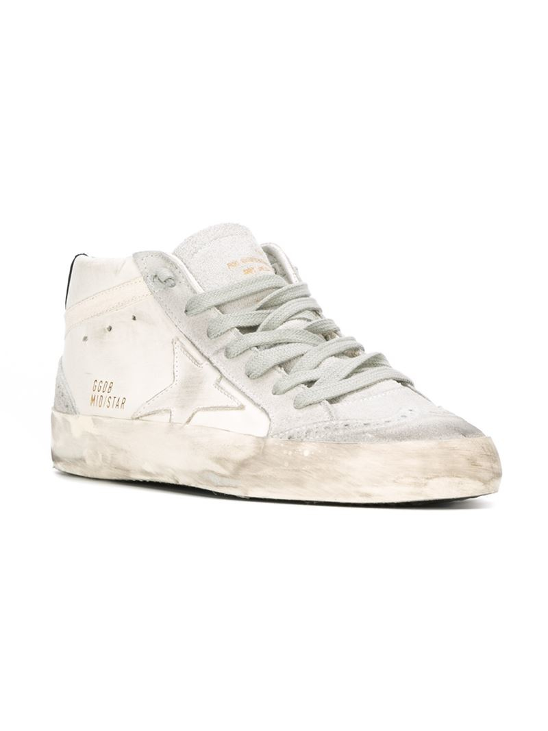 Golden Goose Deluxe Brand 'mid Star' Sneakers in Grey (Gray) for Men - Lyst