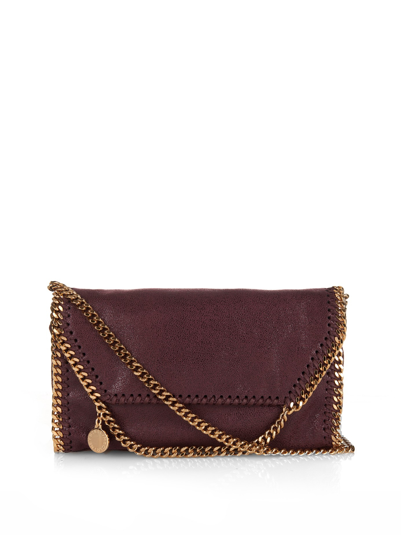 Stella McCartney Falabella Mini FauxSuede CrossBody Bag in Burgundy