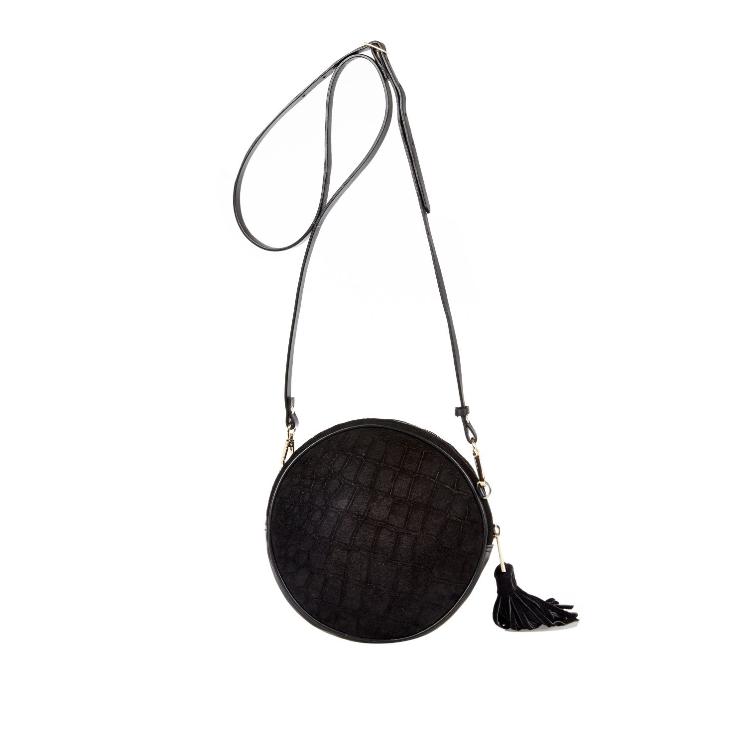 River Island Black Leather Circle Cross Body Bag in Black Lyst