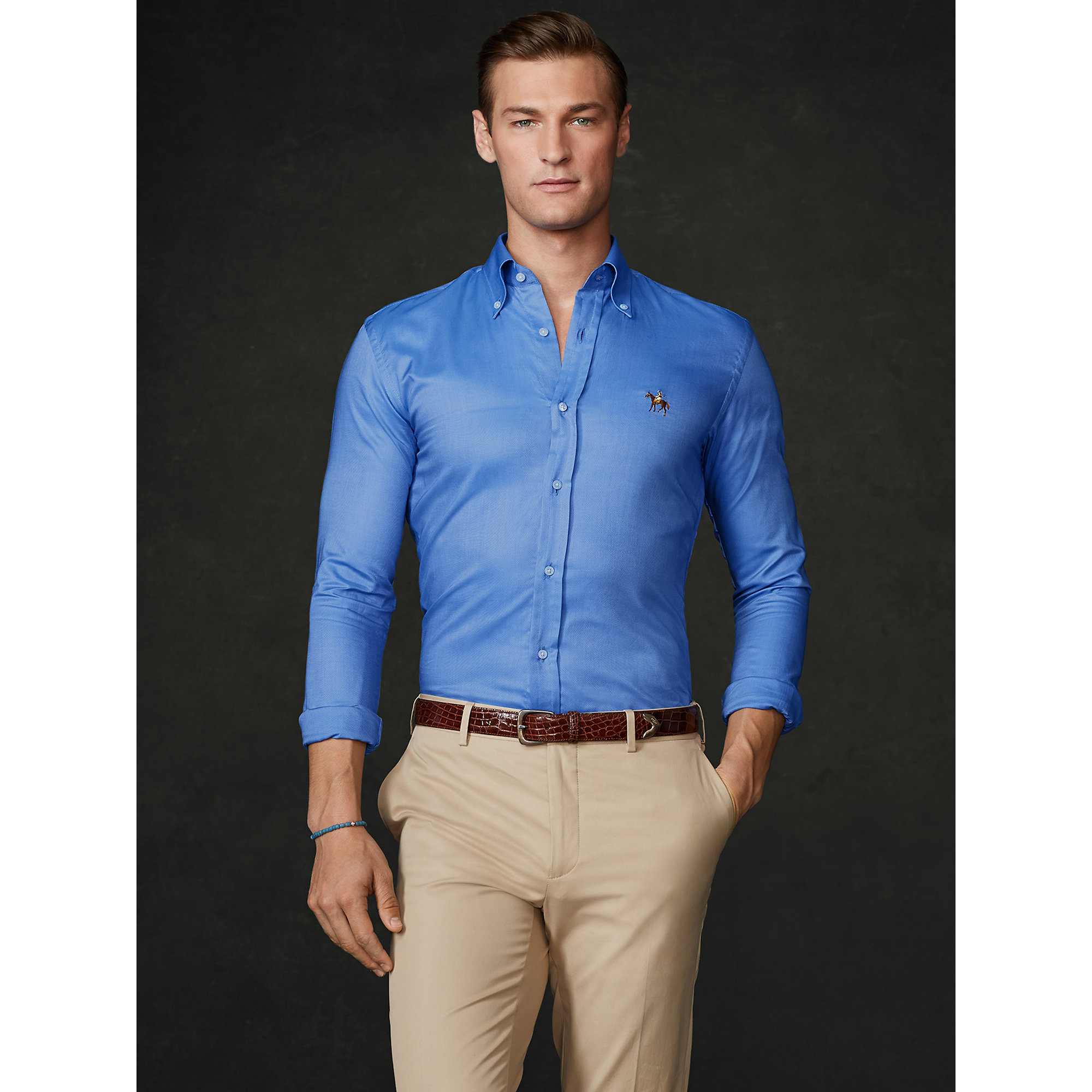 Lyst Ralph Lauren Purple Label Cameron Oxford Sport Shirt In Gallery
