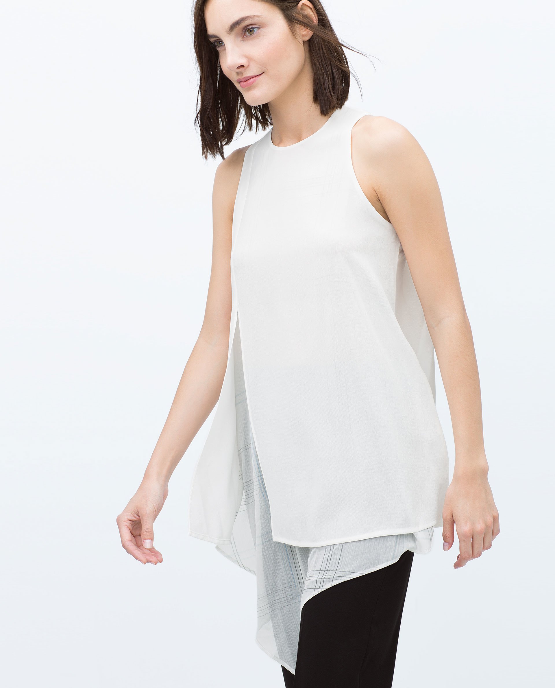 zara white tops uk