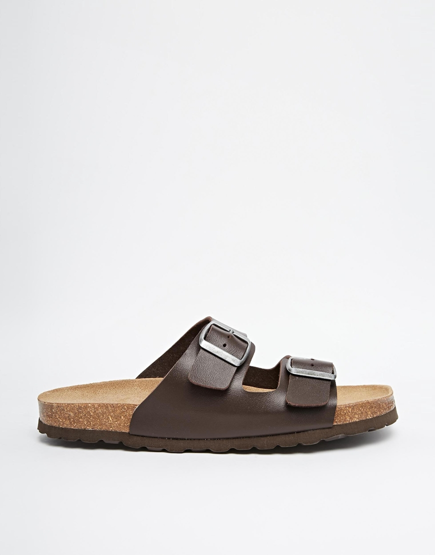 Asos Sandals With Buckle in Brown for Men | Lyst