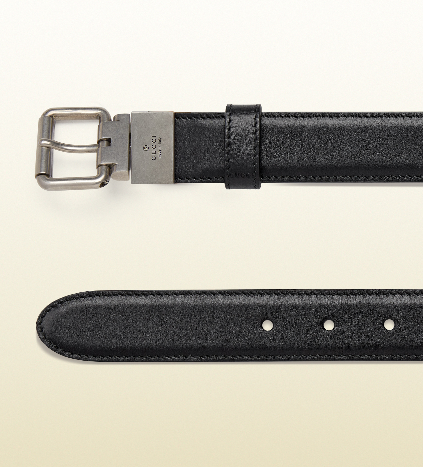 Lyst - Gucci Reversible Leather And Gg Supreme Belt in Black for Men