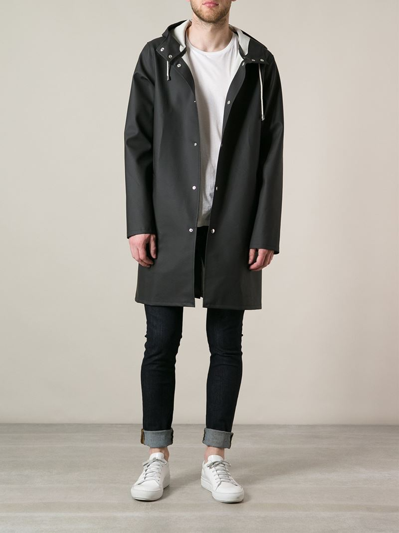 Stutterheim 'stockholm' Raincoat in Black for Men - Lyst