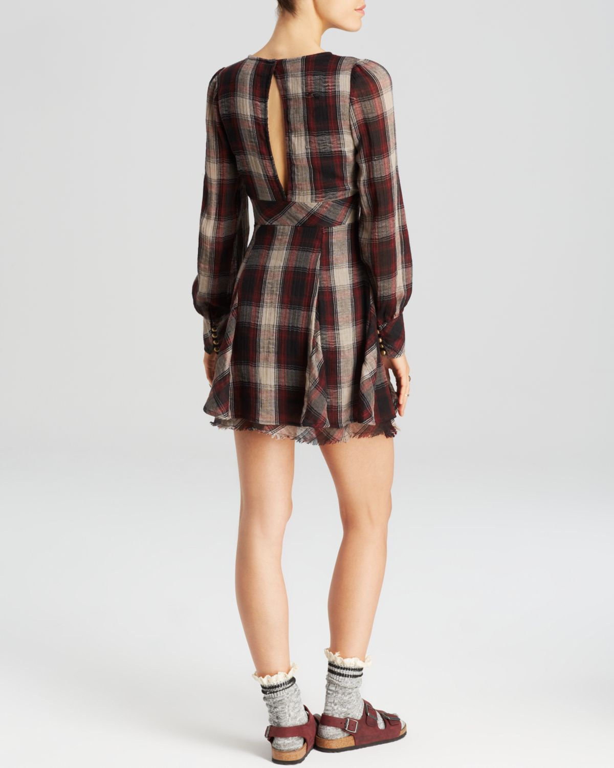 Free People Mini Dress - Teen Spirit Plaid - Lyst