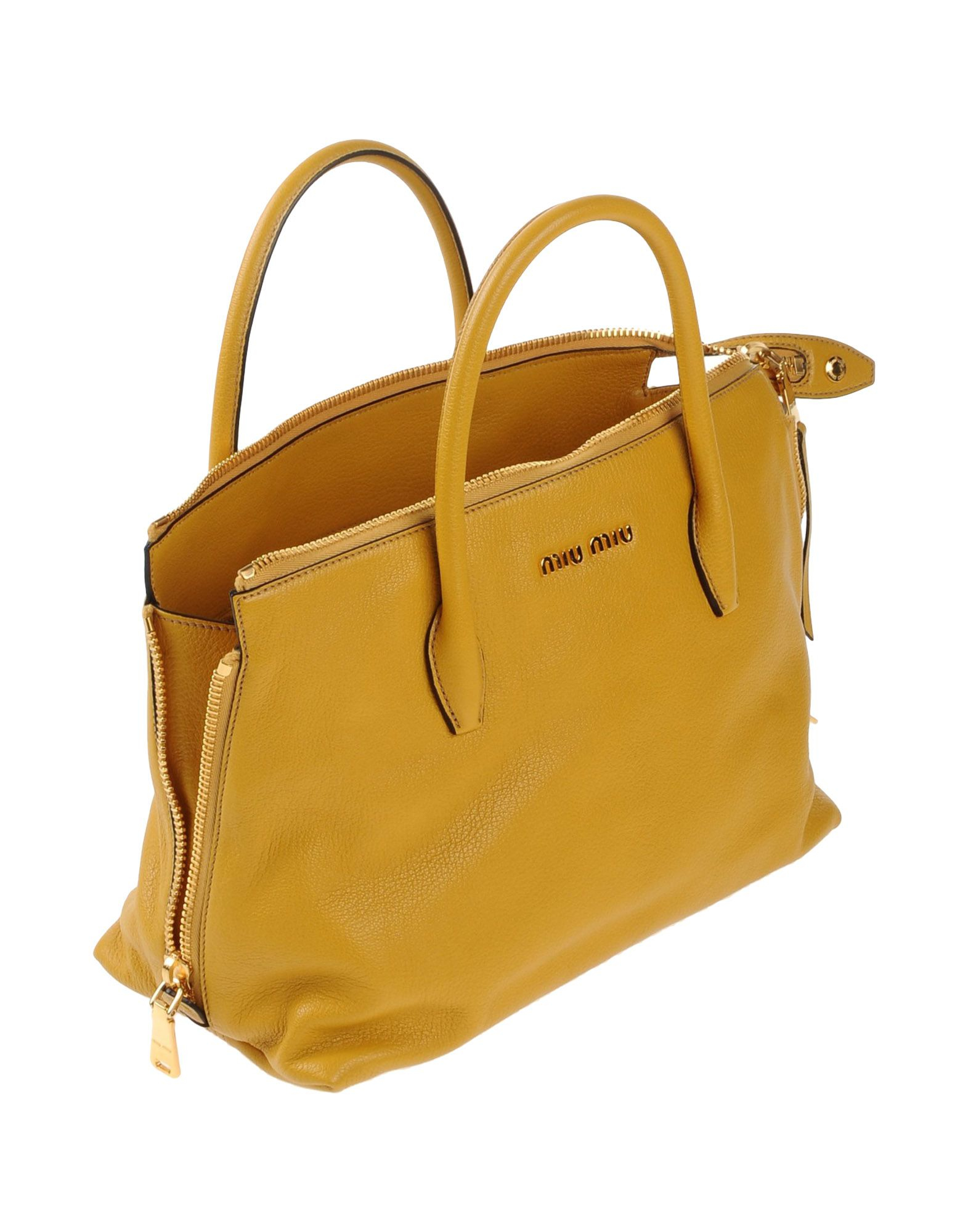 Miu Miu Handbag in Yellow - Lyst