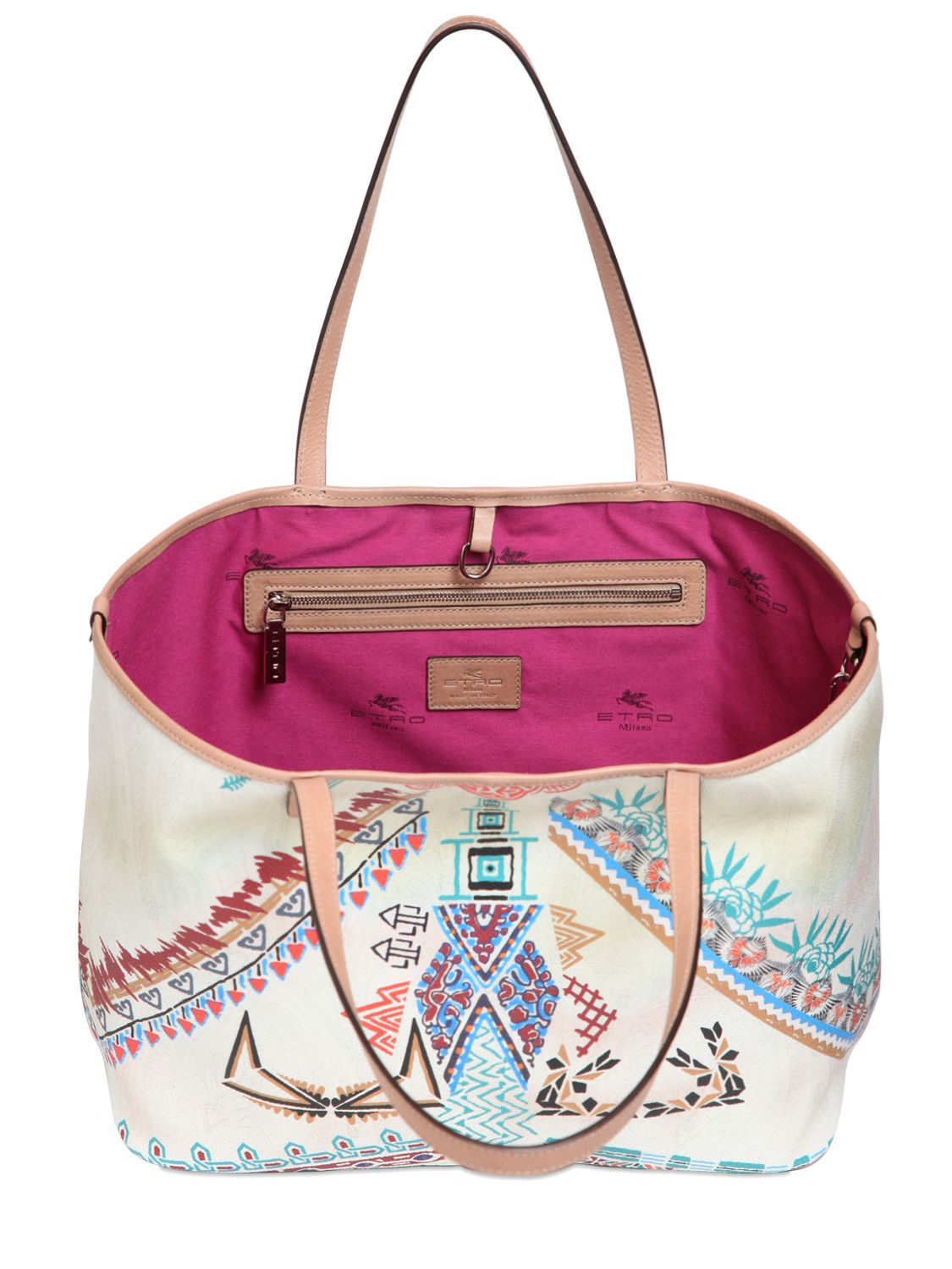 Etro Print Coated Canvas Tote Bag - Lyst