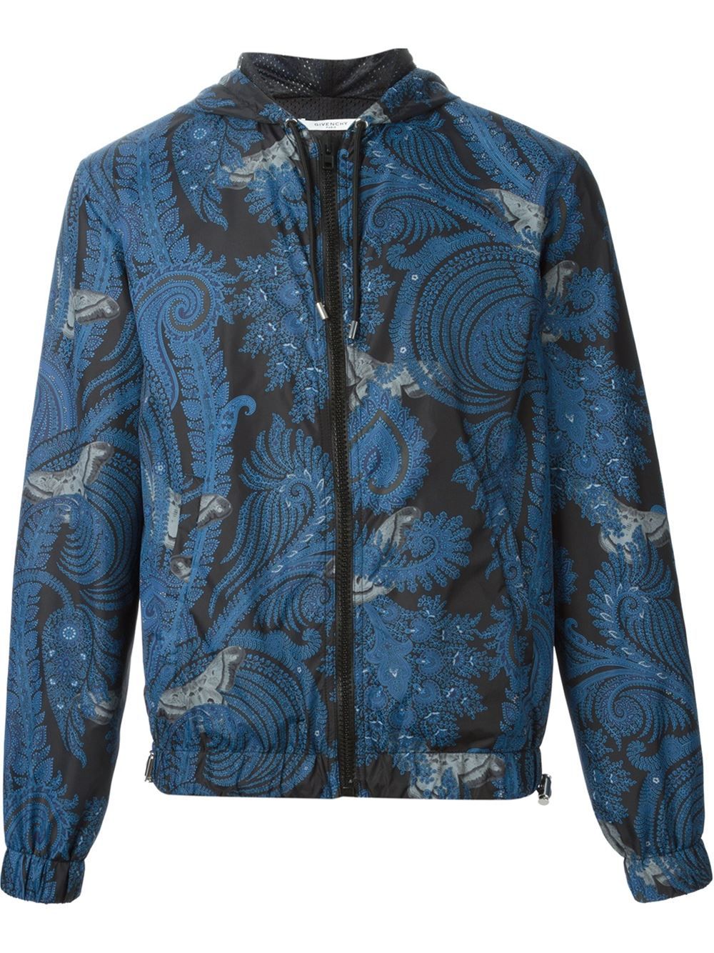 Givenchy Paisley Print Windbreaker Jacket in Blue for Men | Lyst