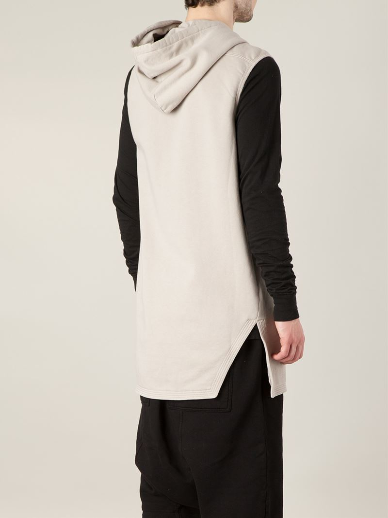 long sleeveless hoodie
