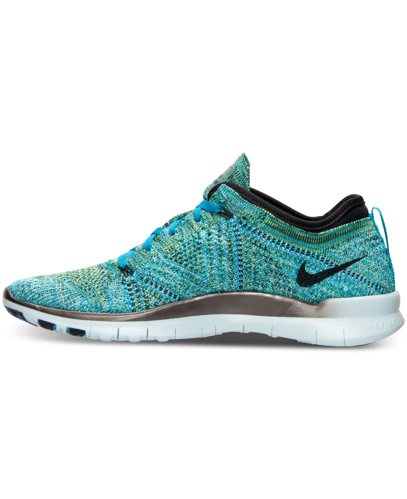 Nike Women's Free Tr Flyknit Training Sneakers From Finish Line in Blue ...