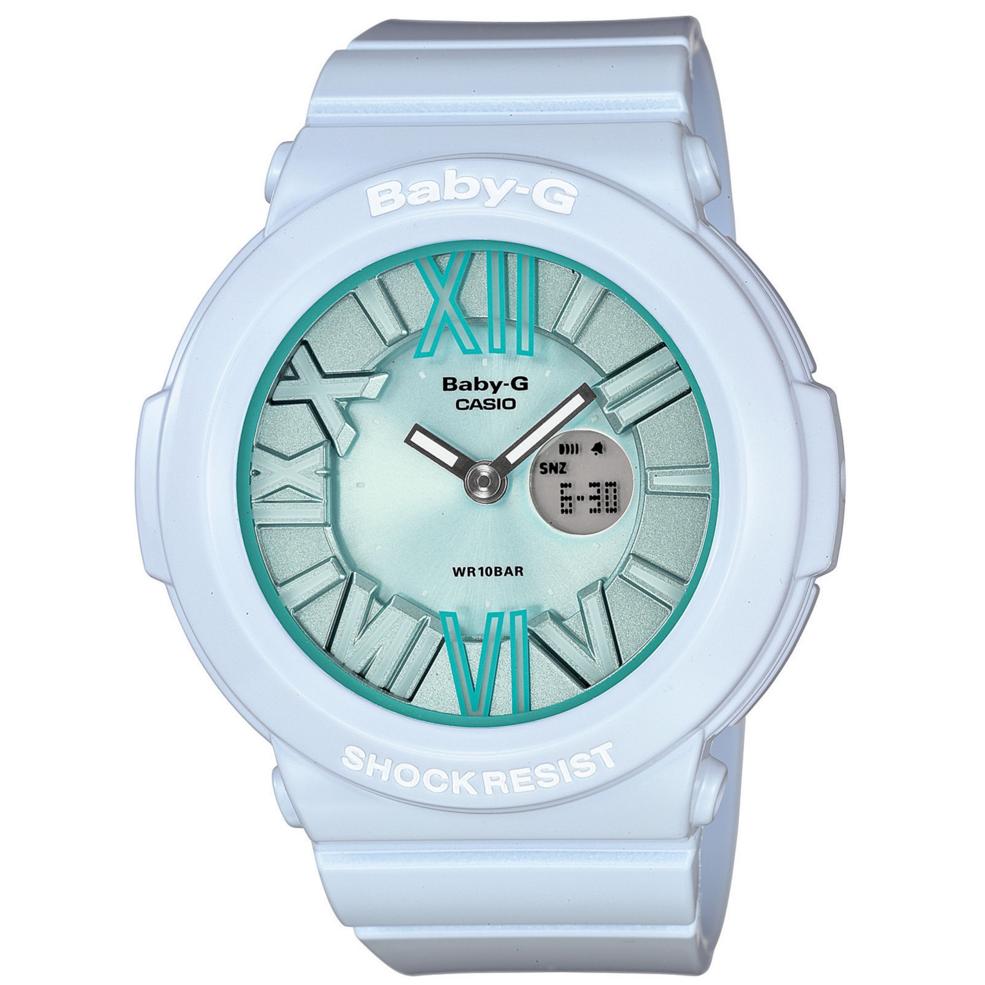 light blue baby g shock watch