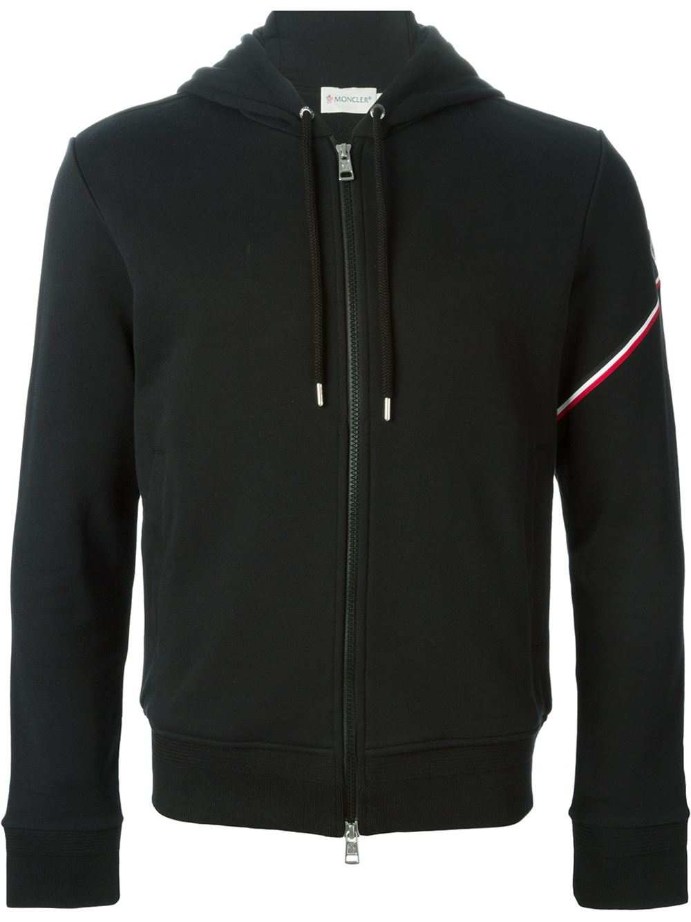 Lyst - Moncler Hooded Sweatshirt in Black for Men