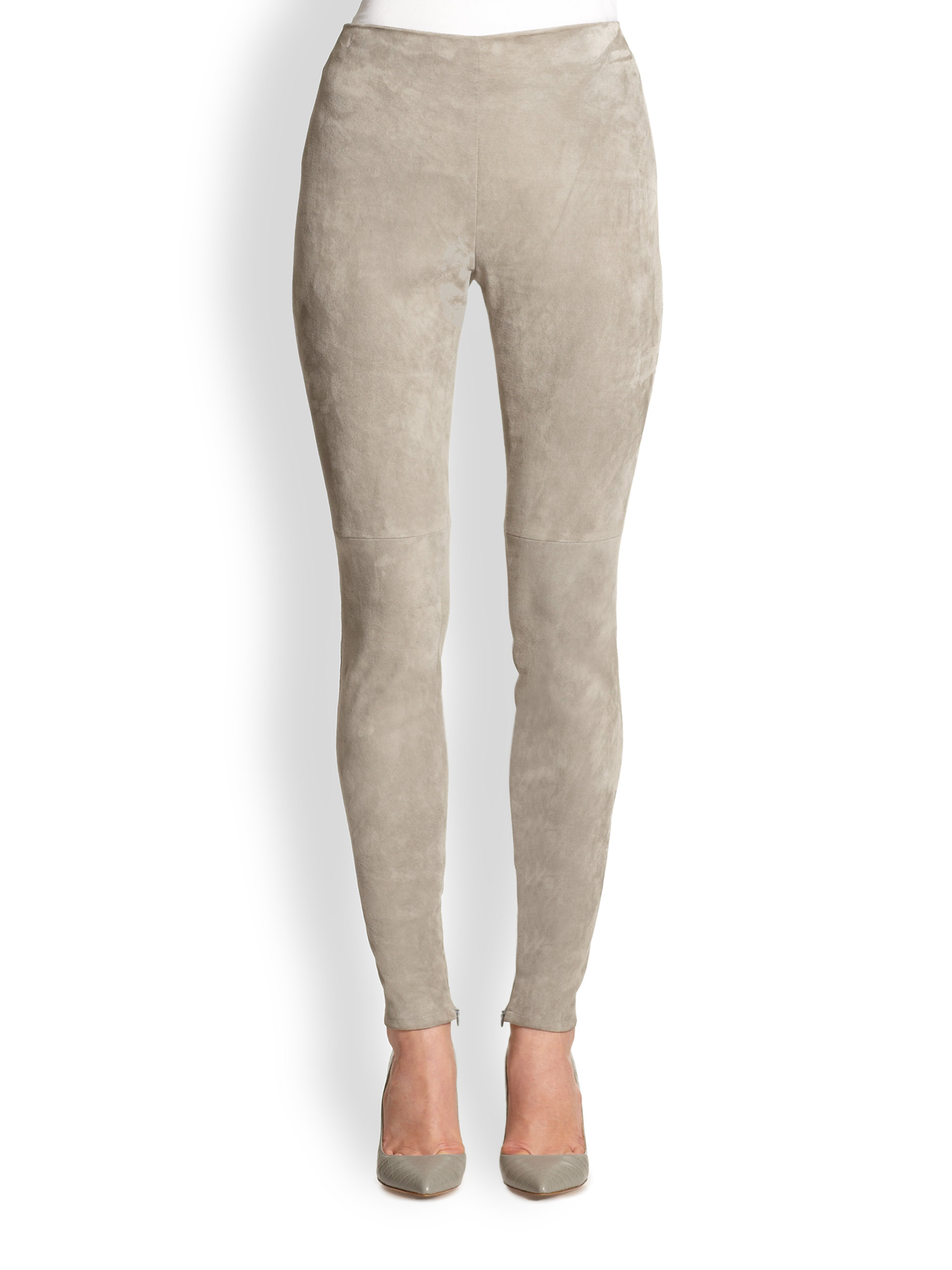 gray suede leggings