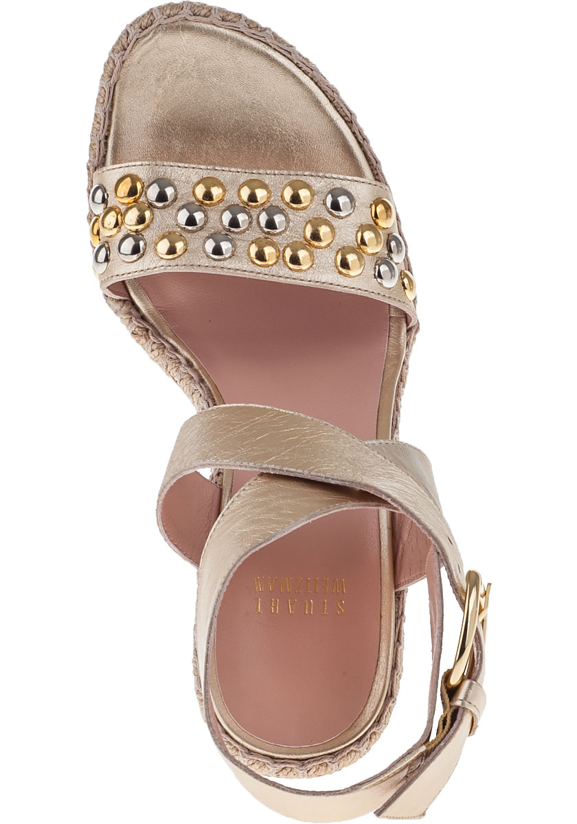 stuart weitzman gold platform
