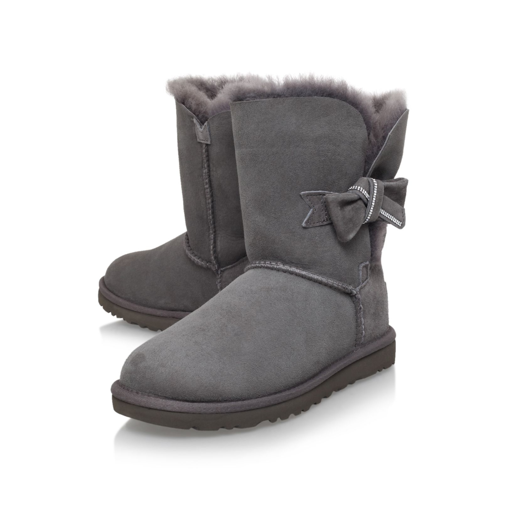 UGG Jasmine Fur Lined Boots in Light Grey (Grey) Lyst